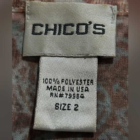 Chicos Women’s Top Shirt Tie Dye Embellished L3/4 Bell Sleeve Size 2(Large) - Picture 13 of 13